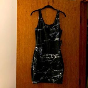 Black marble sculpting dress in size Small from Express.